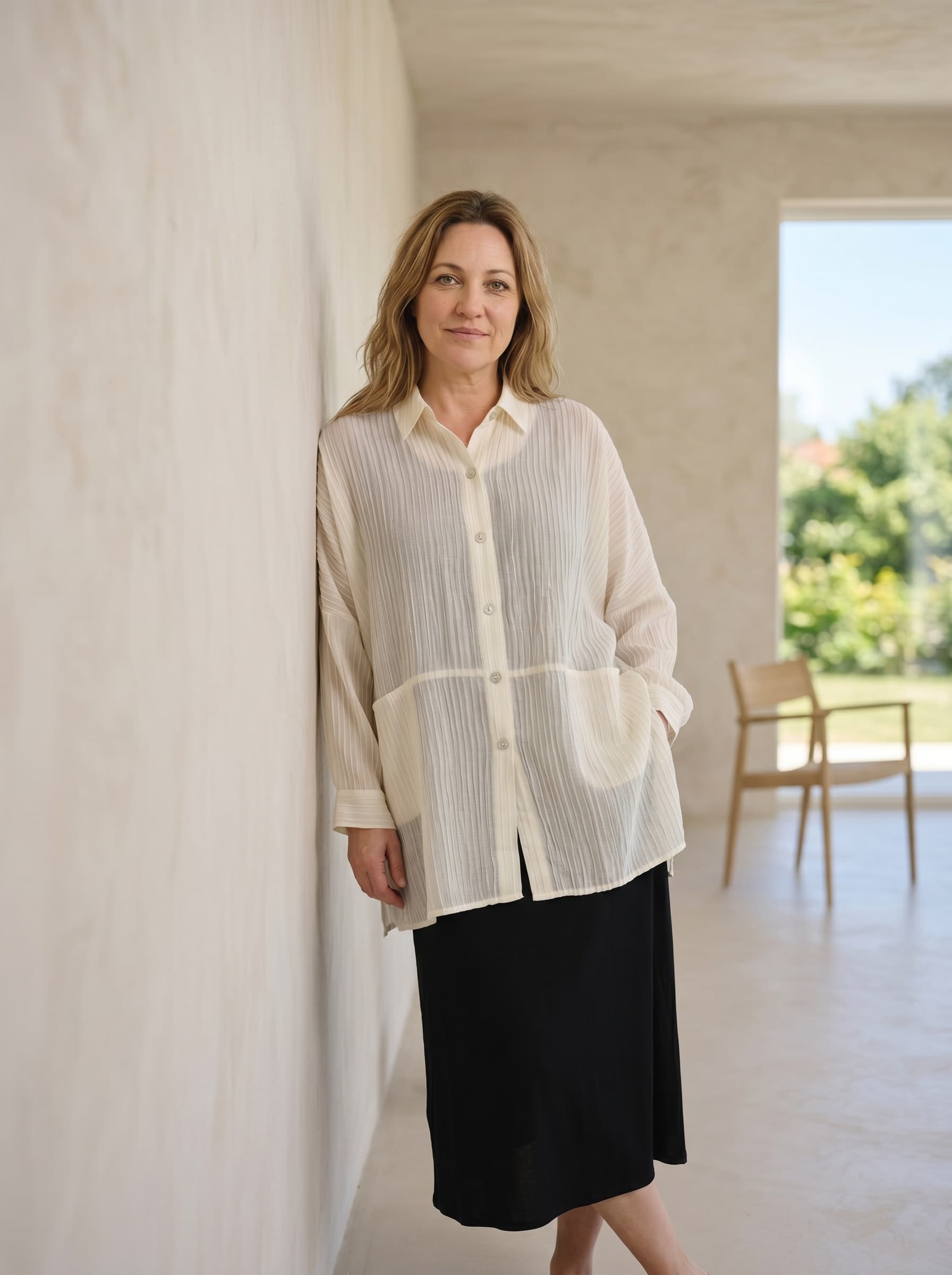 Camicia in Viscosa Plissè — immagine 1