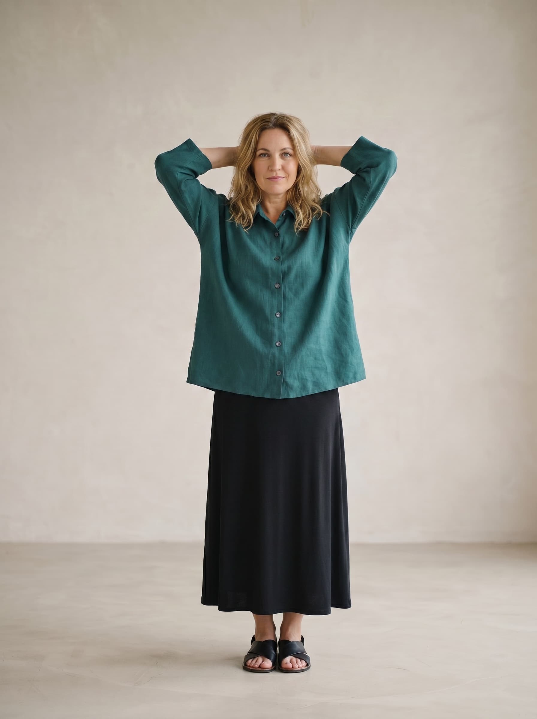 Camicia in Lino Verde — immagine 3