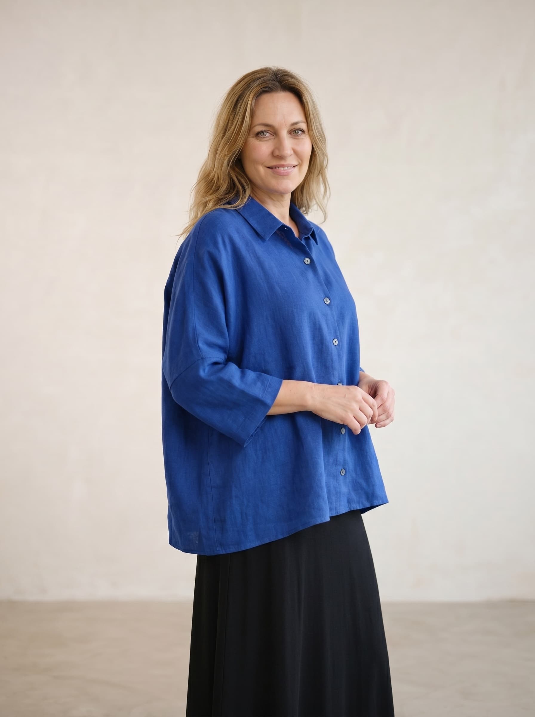Camicia in Lino Blu — immagine 1