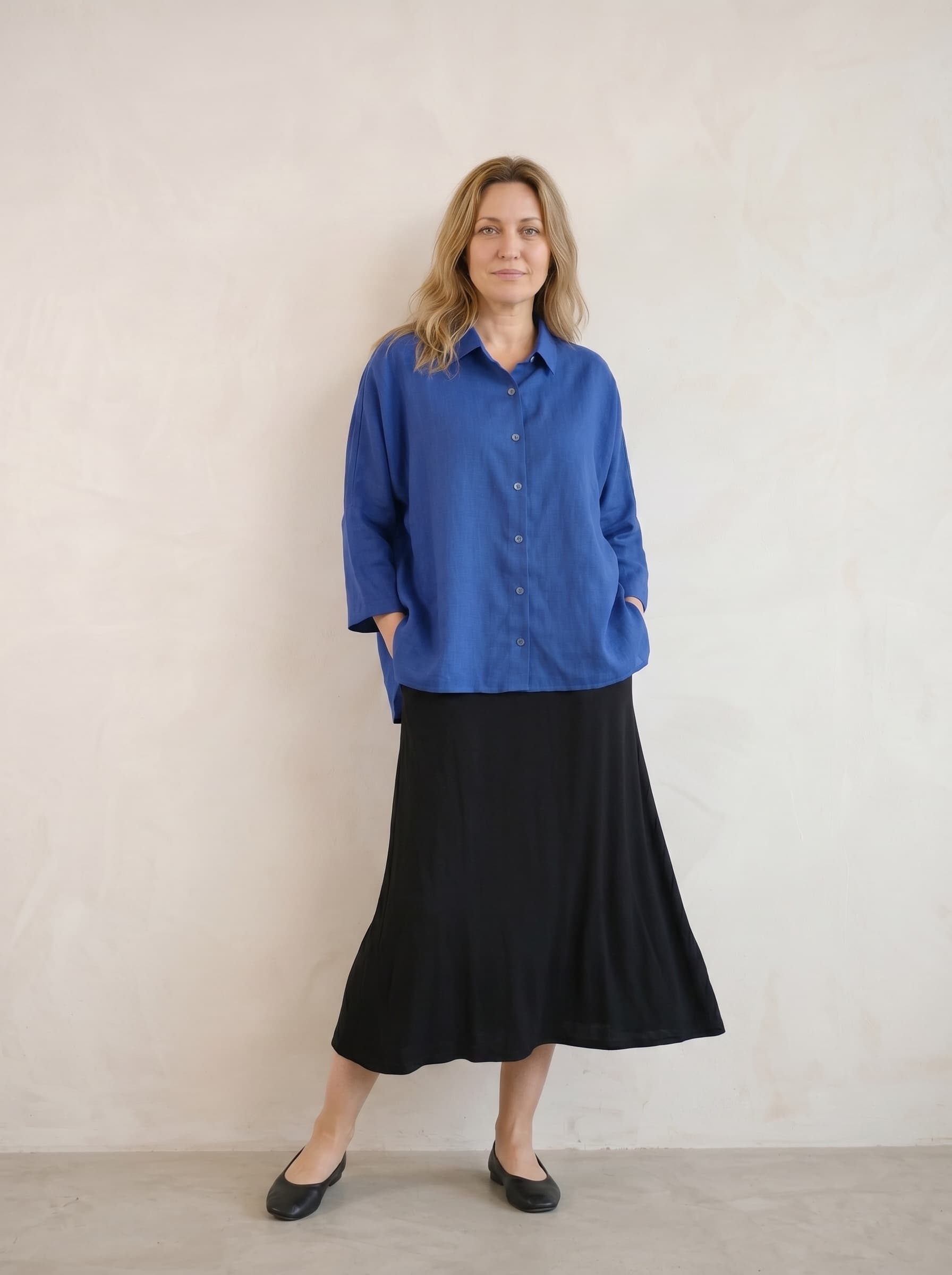 Camicia in Lino Blu — immagine 2