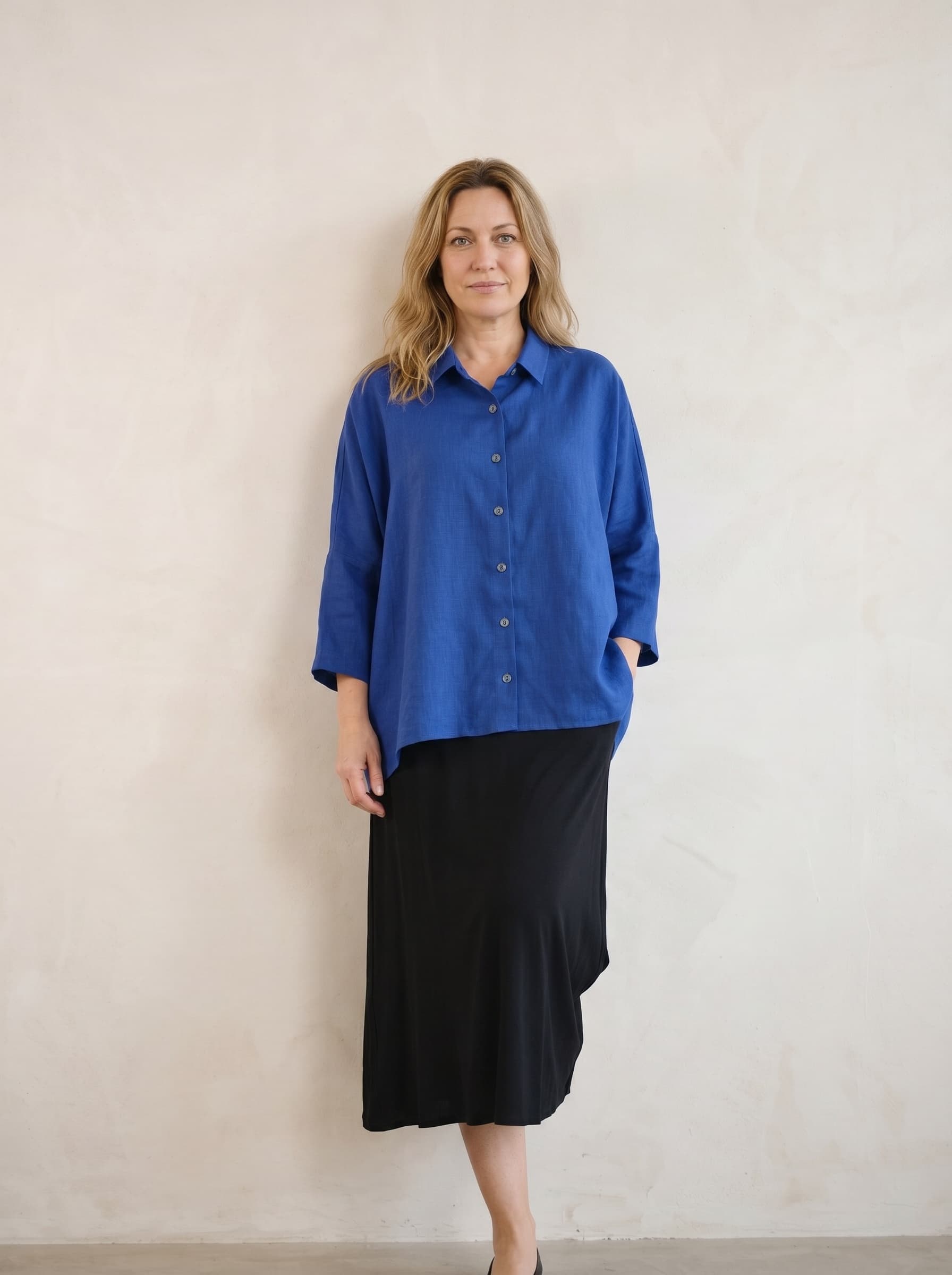 Camicia in Lino Blu — immagine 4