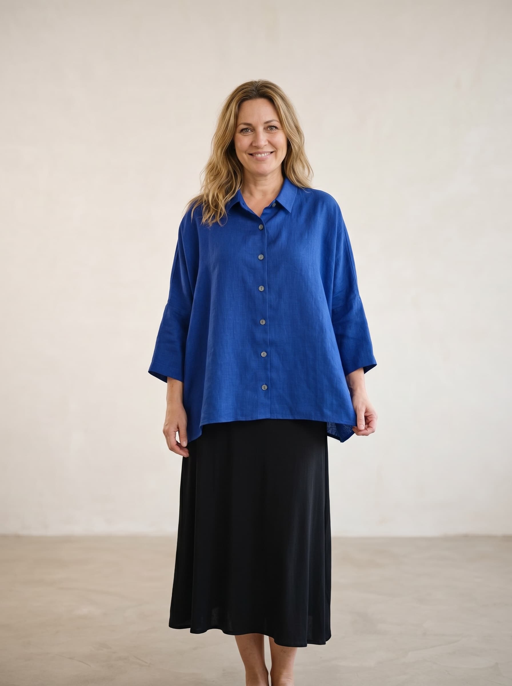 Camicia in Lino Blu — immagine 3