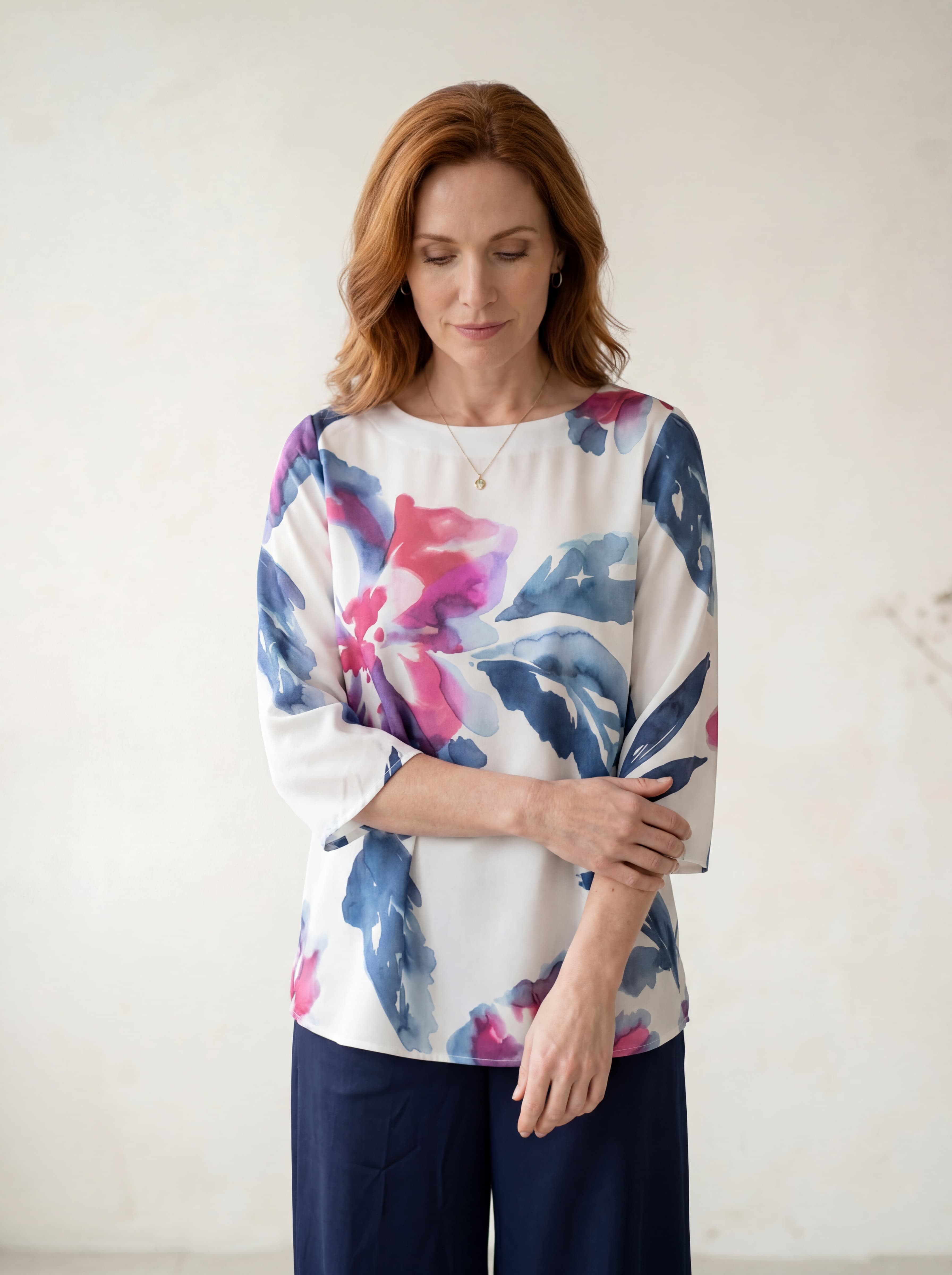 Casacca in Viscosa con Stampa Floreale — immagine 1