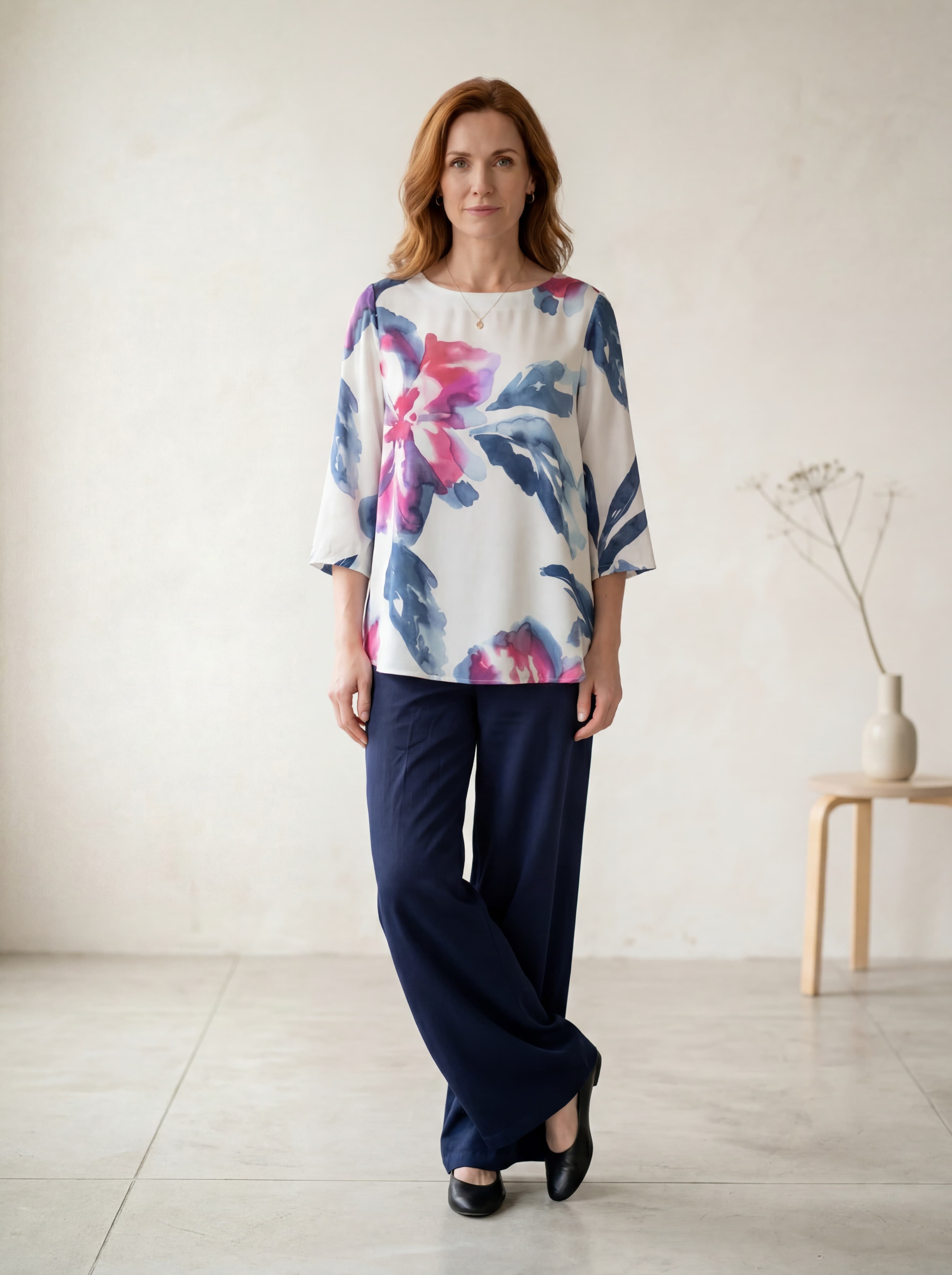 Casacca in Viscosa con Stampa Floreale — immagine 2
