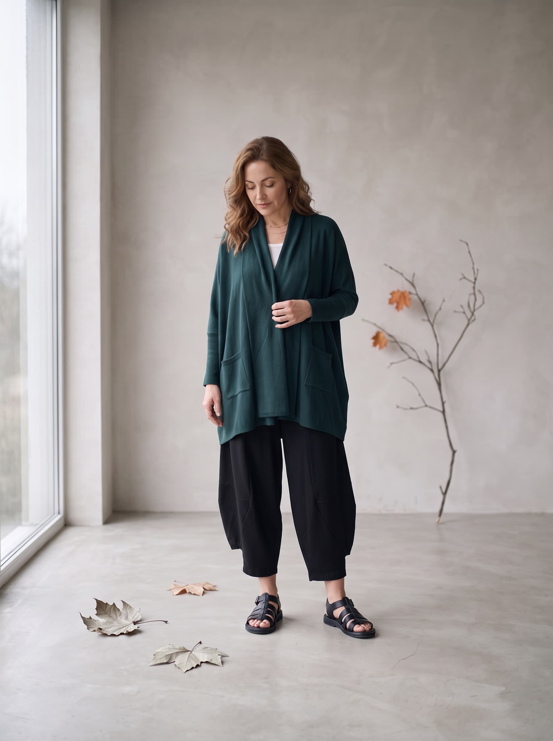 Cardigan Maglia Verde — immagine 2