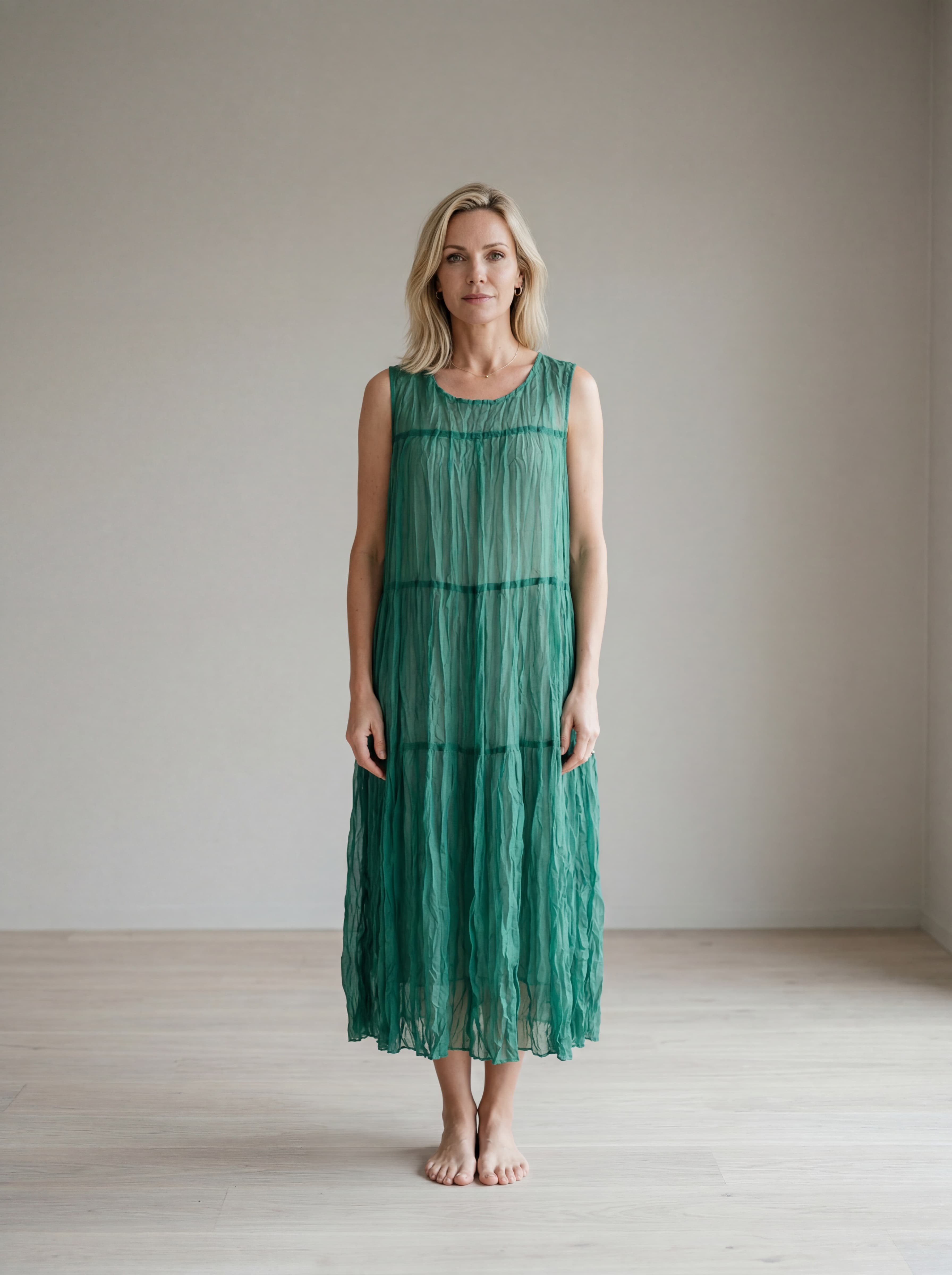 Abito Chiffon Doppiato Bicolor — immagine 2