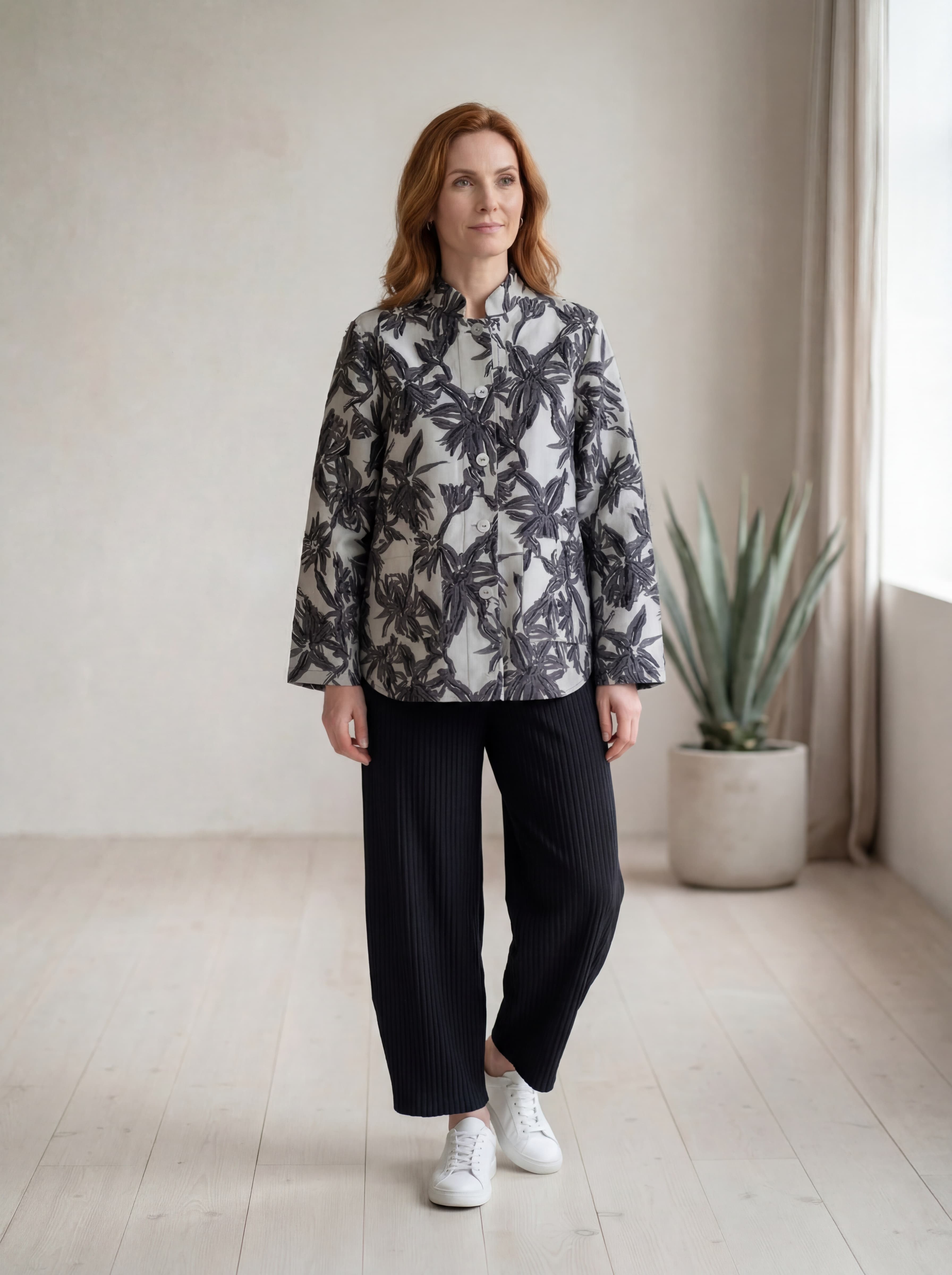 Giacca Jacquard in Stile Botanico — immagine 3