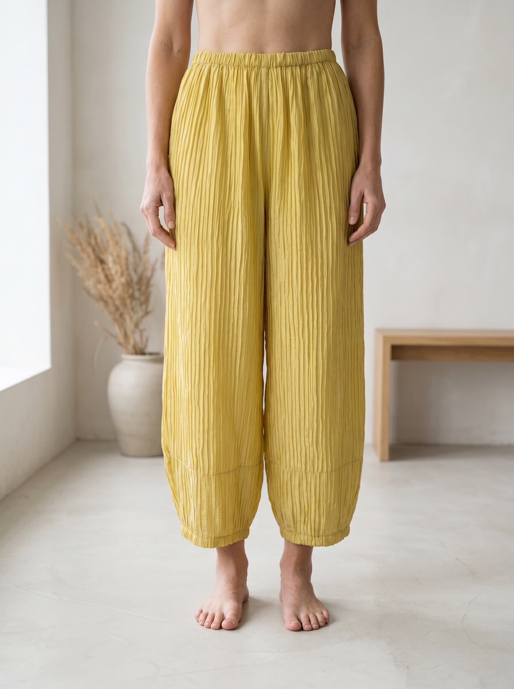 Pantaloni in Viscosa Plissè — immagine 1