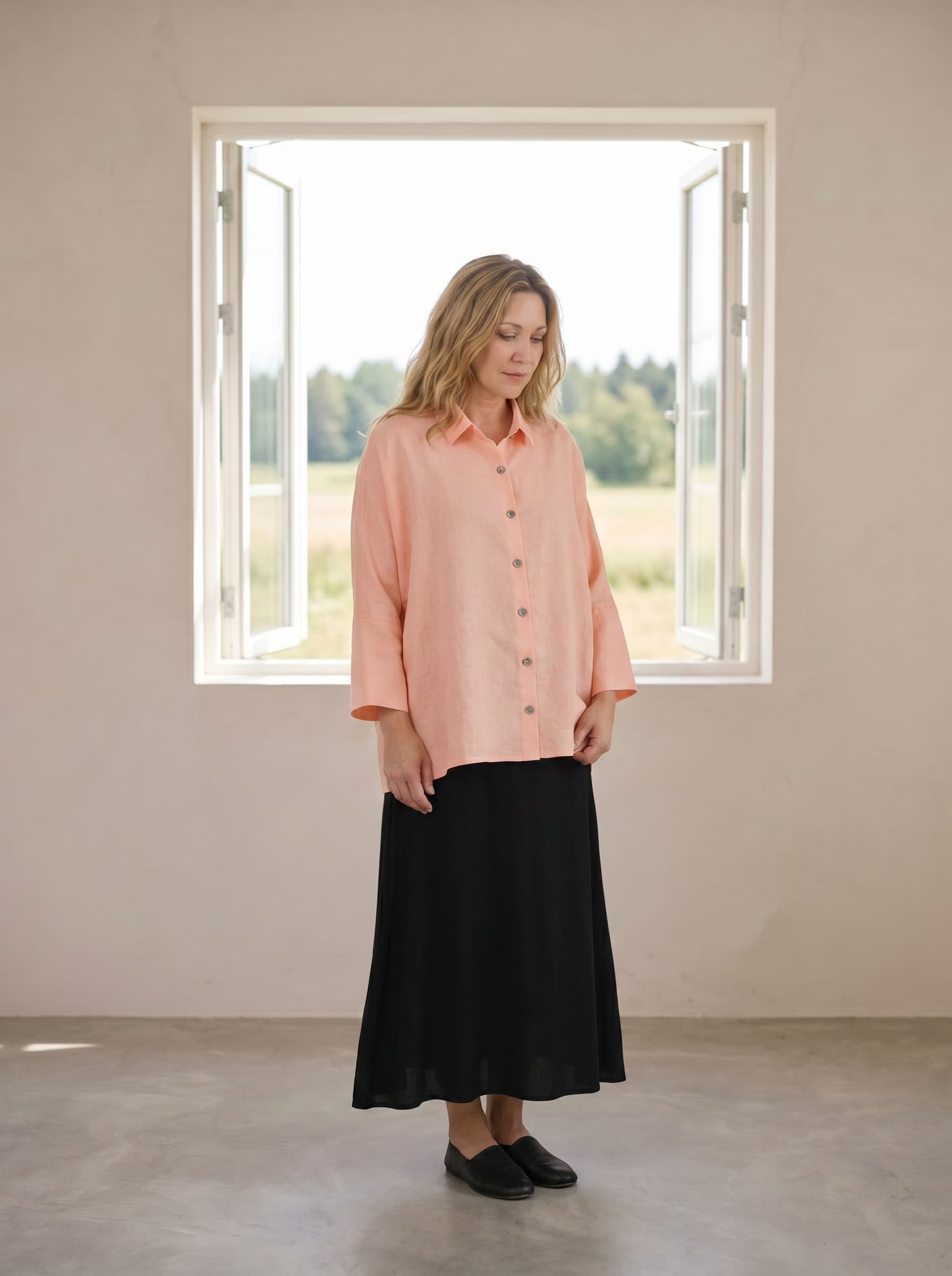 Camicia in Lino Pesca — immagine 4