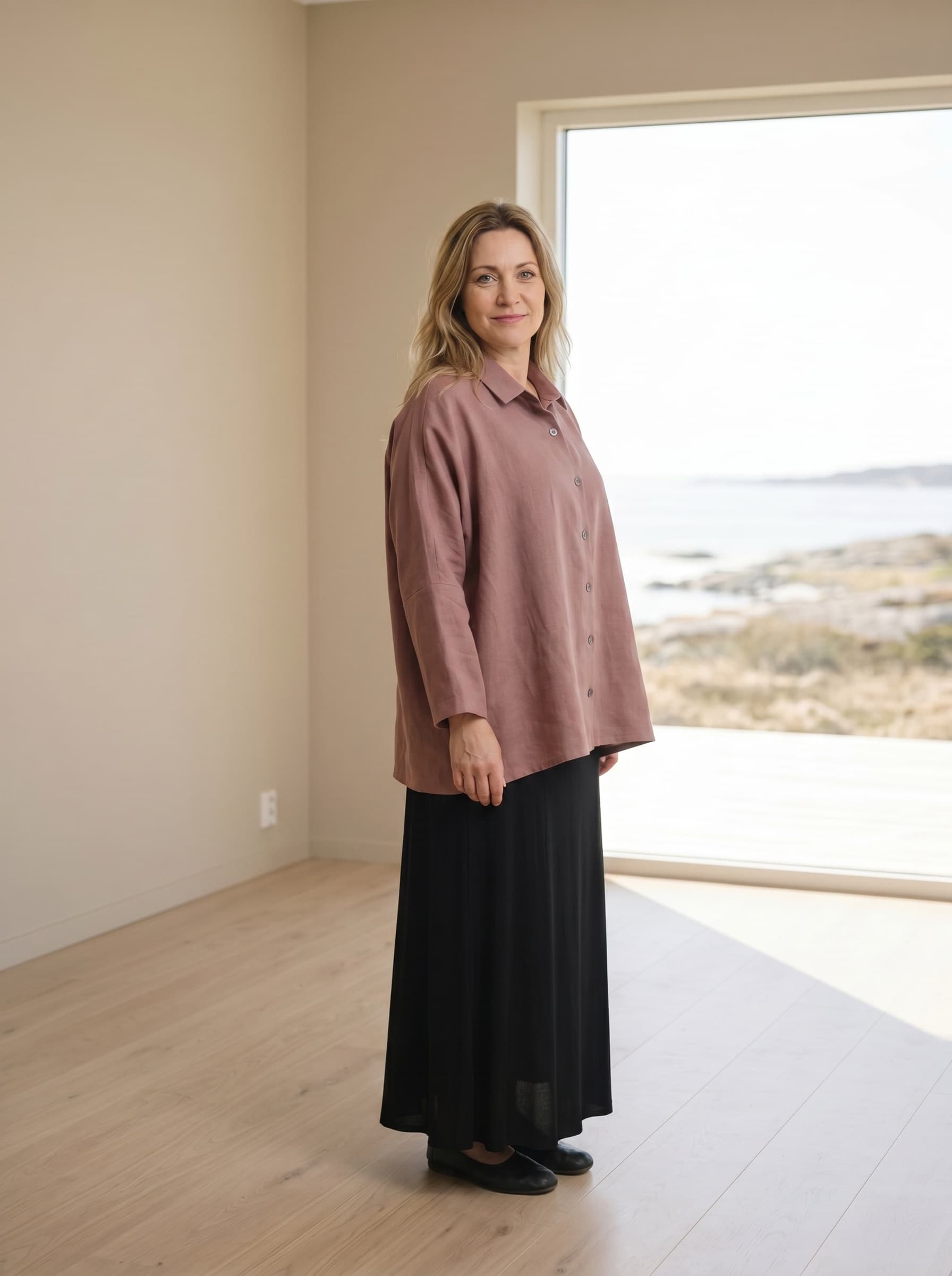 Camicia in Lino Marrone — immagine 3