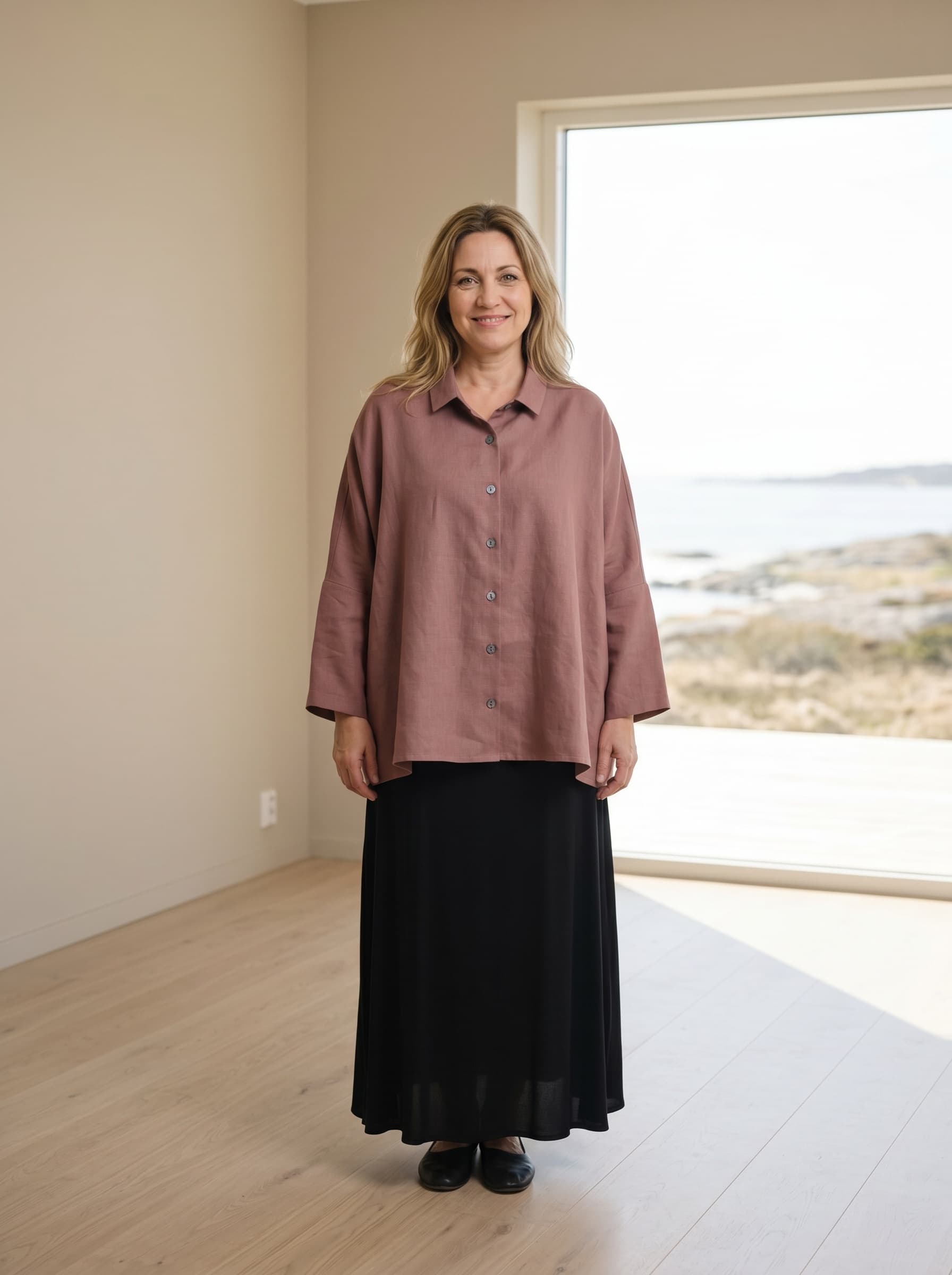 Camicia in Lino Marrone — immagine 4