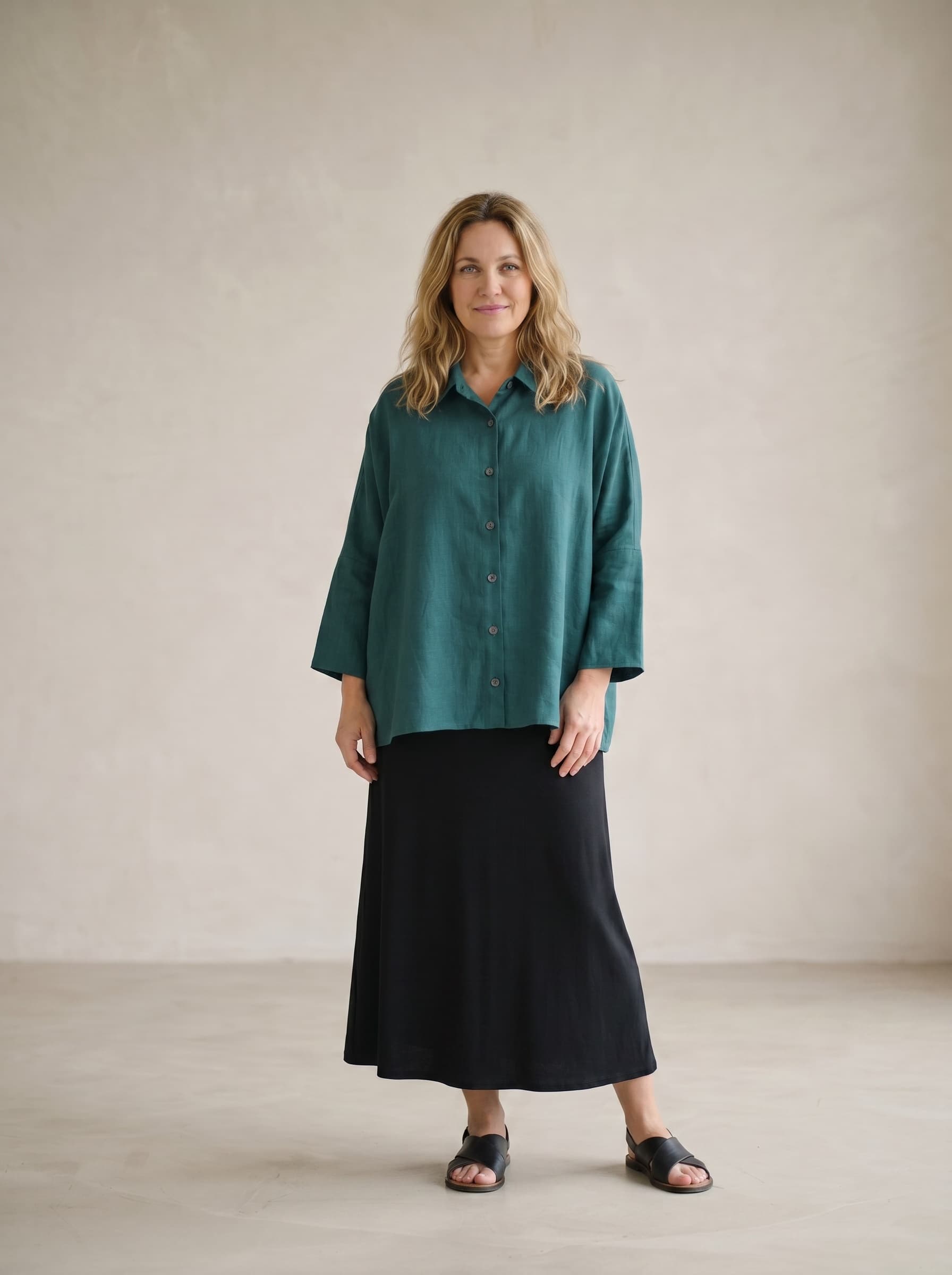 Camicia in Lino Verde — immagine 2