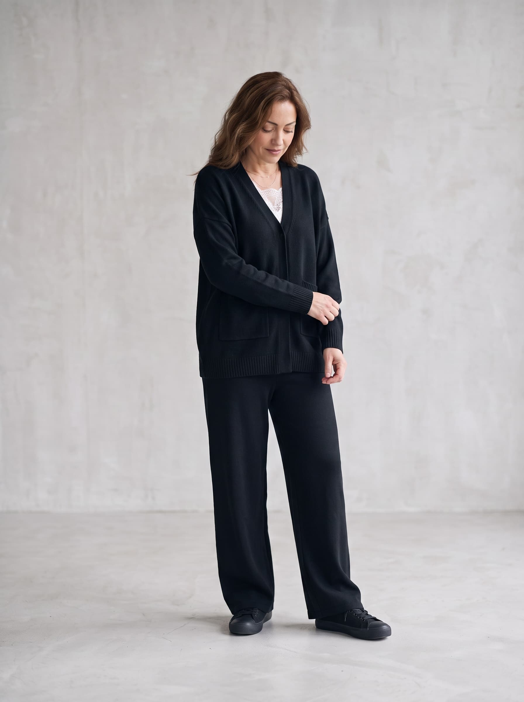 Cardigan Aperto Nero — immagine 2
