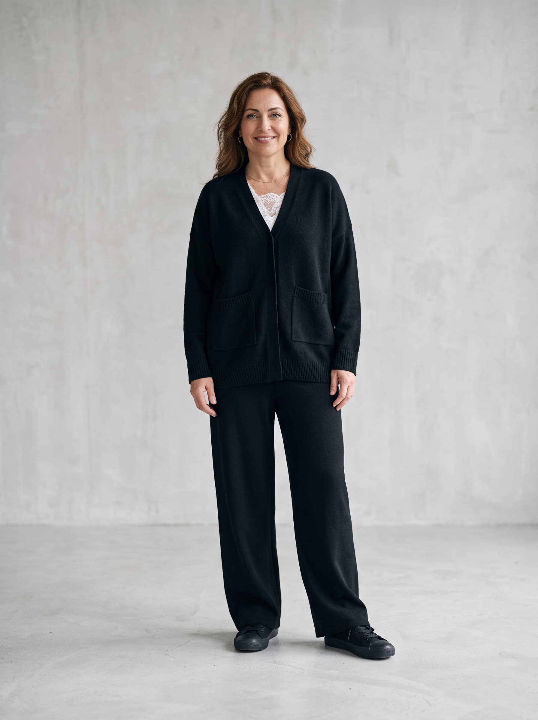 Cardigan Aperto Nero — immagine 3