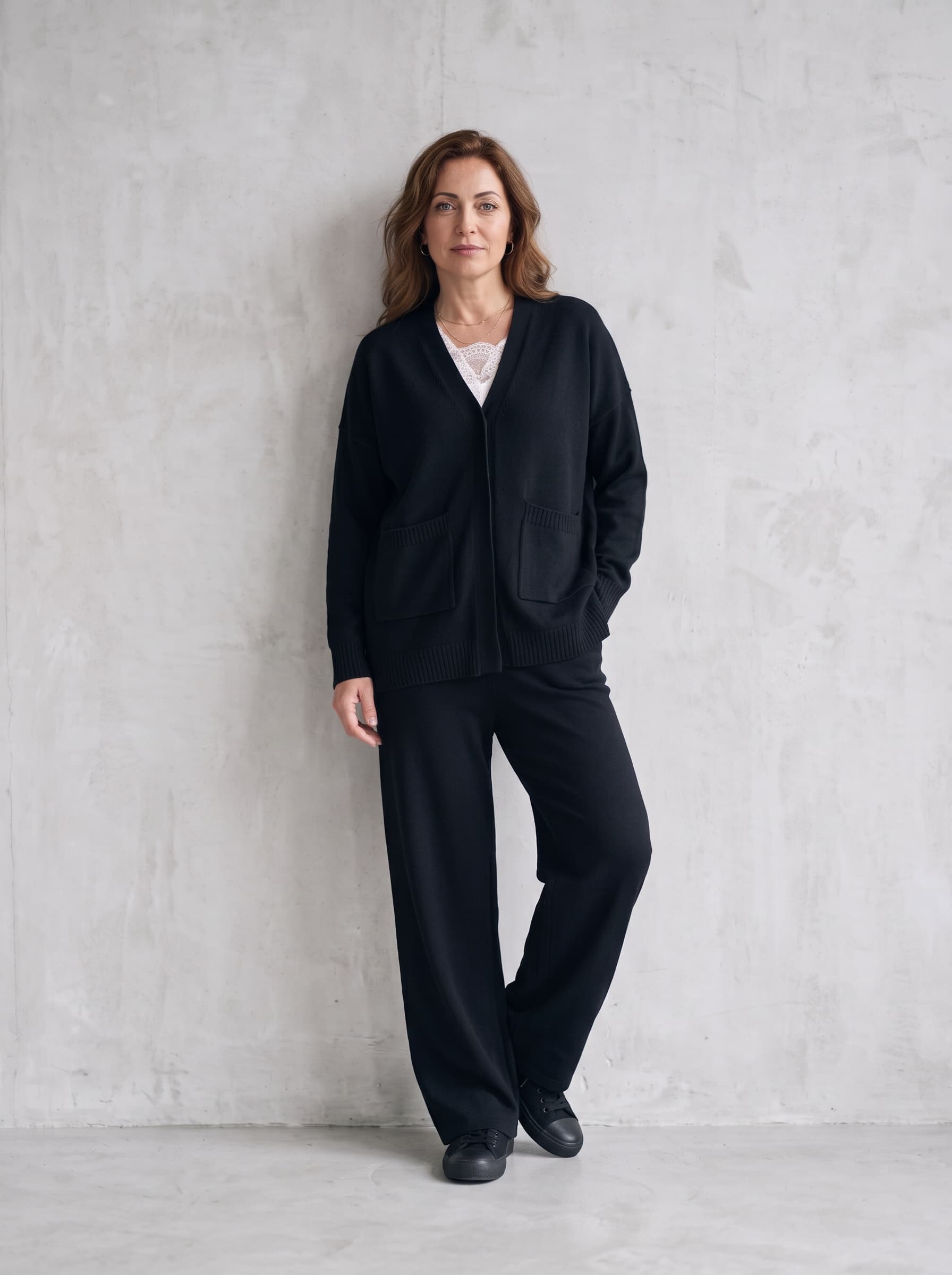 Cardigan Aperto Nero — immagine 1
