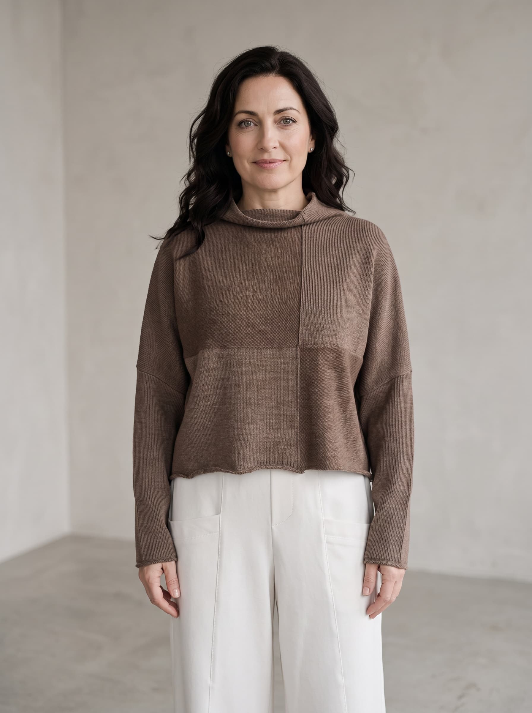 Maglia Over Nocciola — immagine 1
