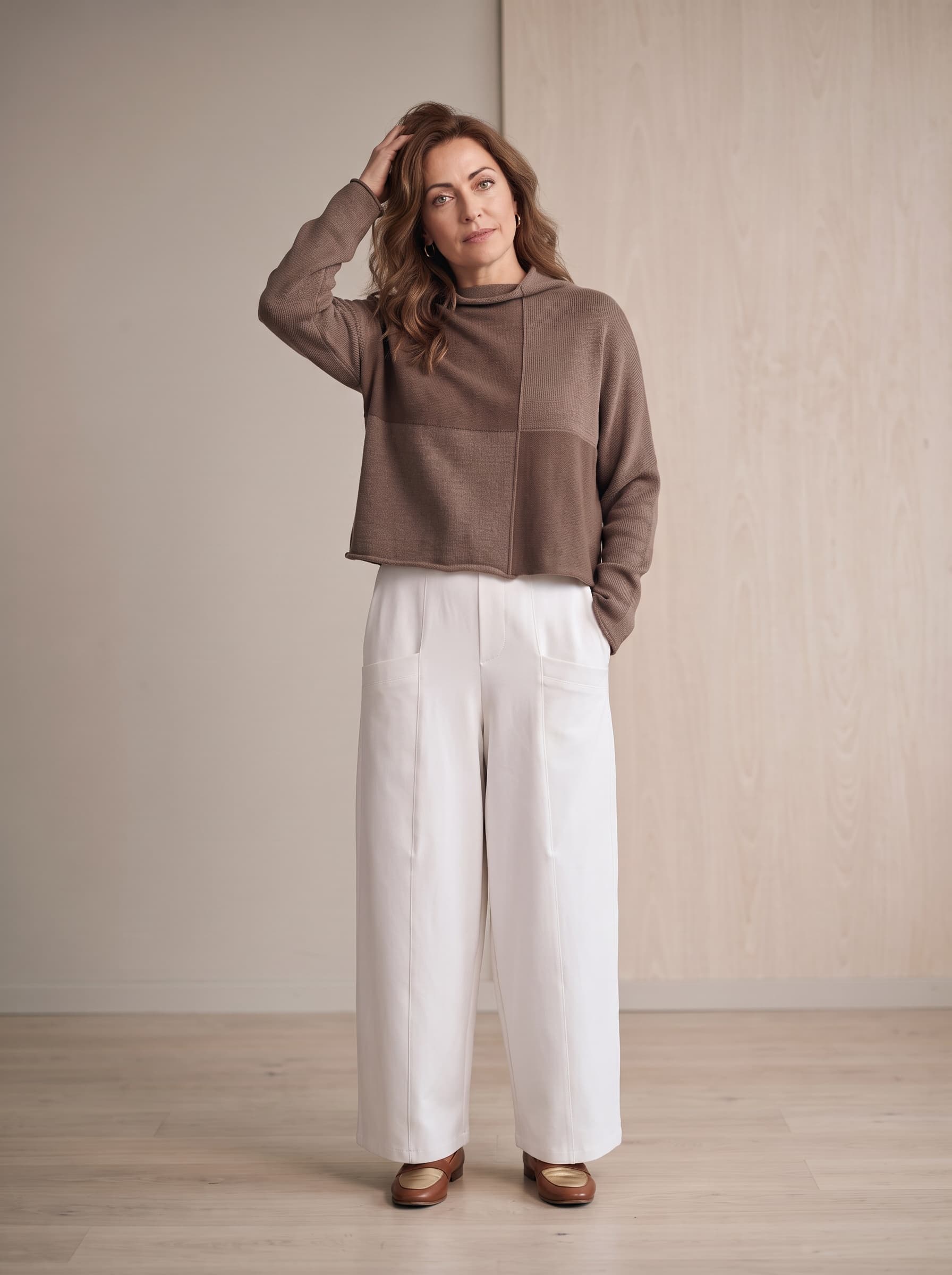 Maglia Over Nocciola — immagine 2