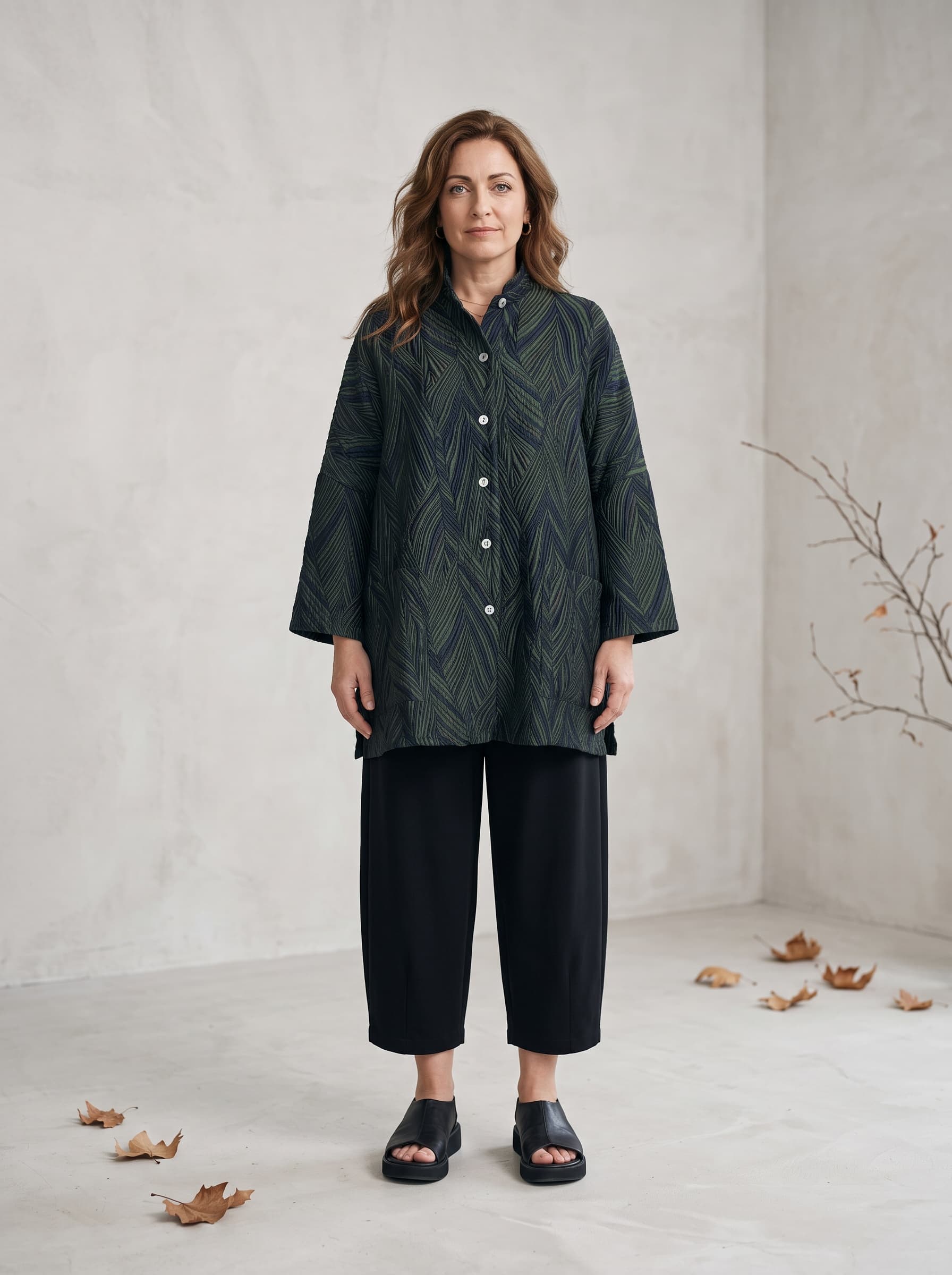 Cappotto Over fantasia Verde — immagine 1