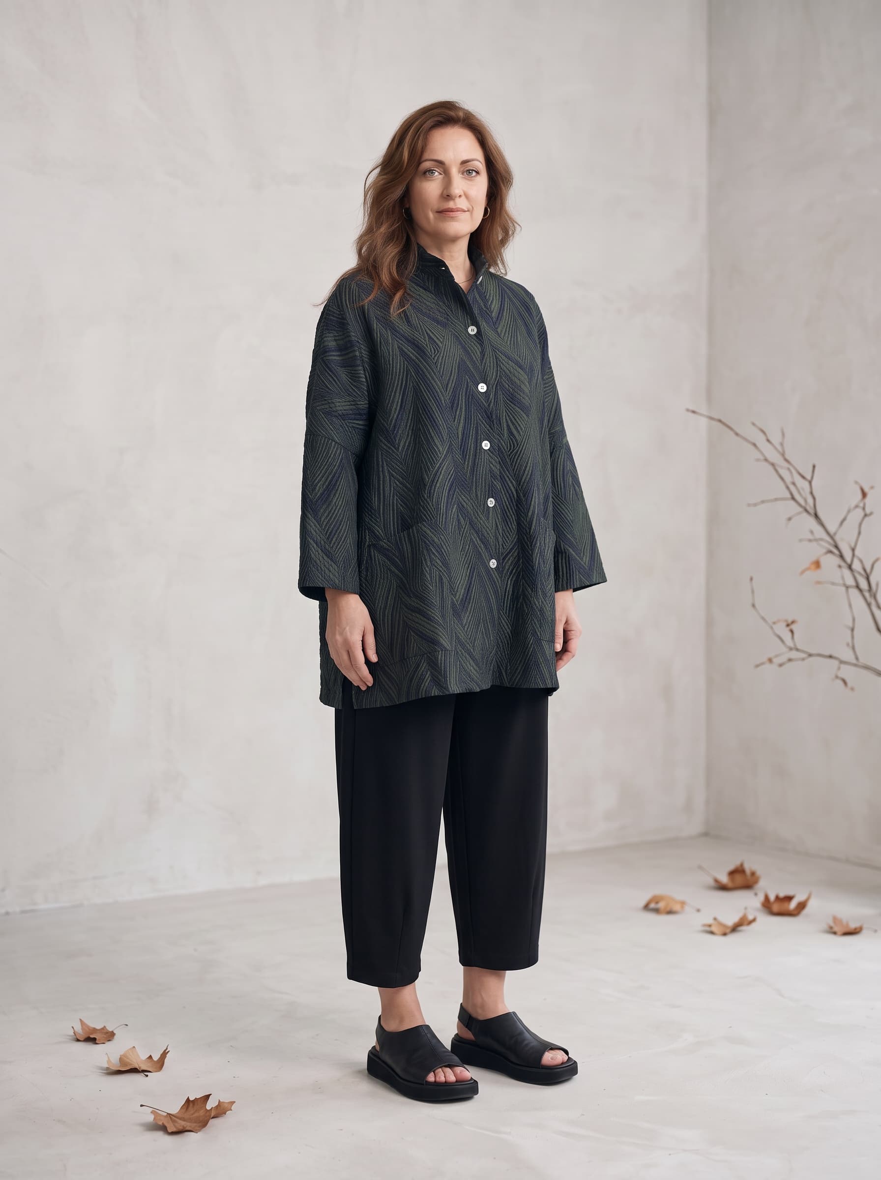 Cappotto Over fantasia Verde — immagine 2