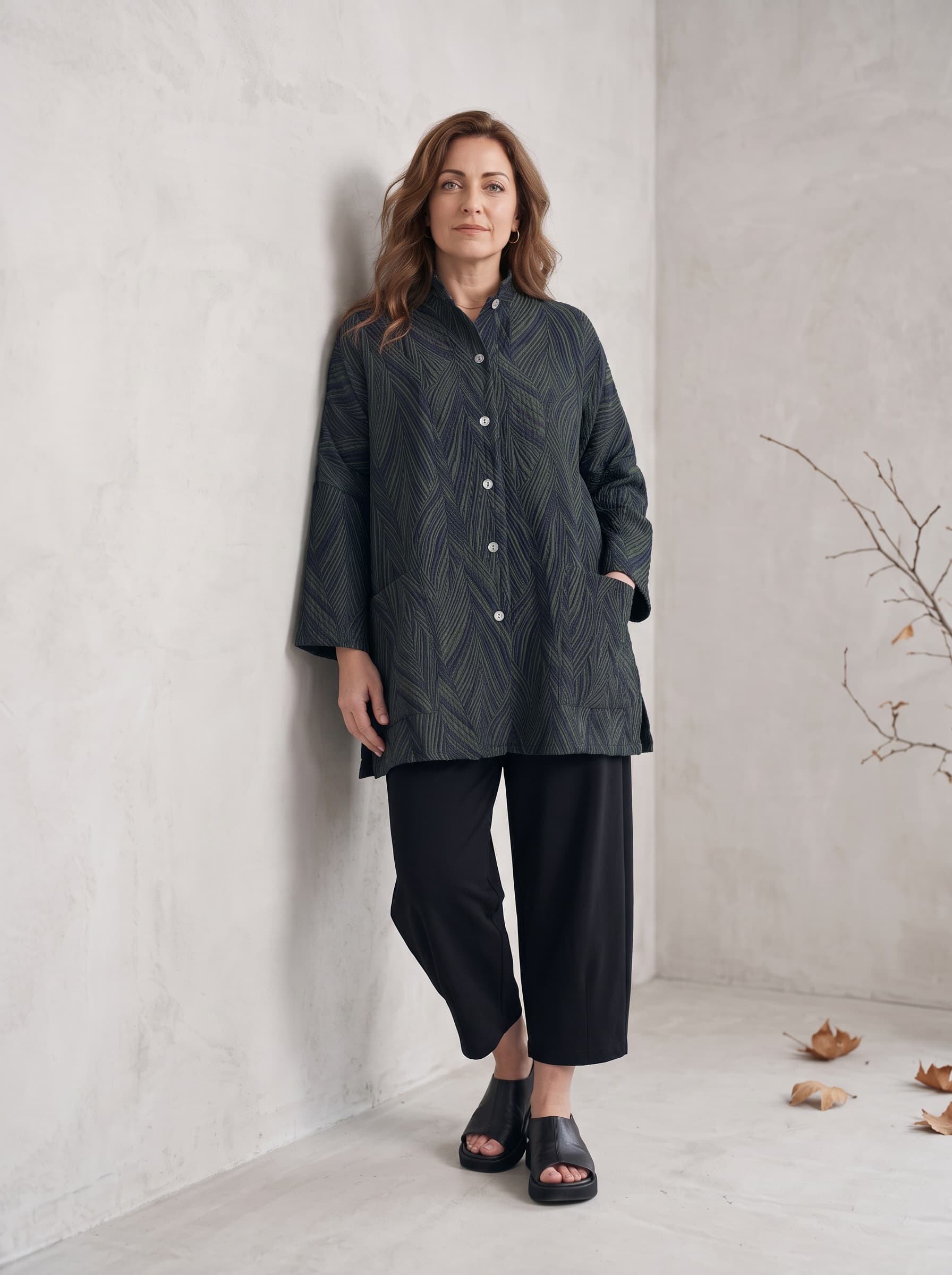Cappotto Over fantasia Verde — immagine 3
