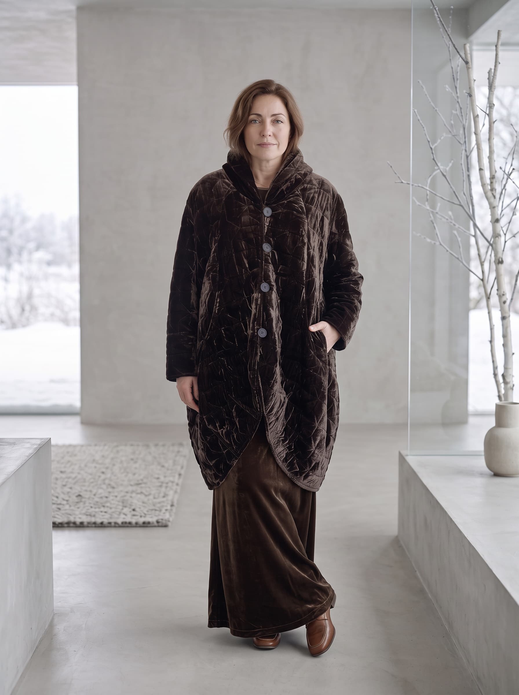 Cappotto Velluto Marrone — immagine 1