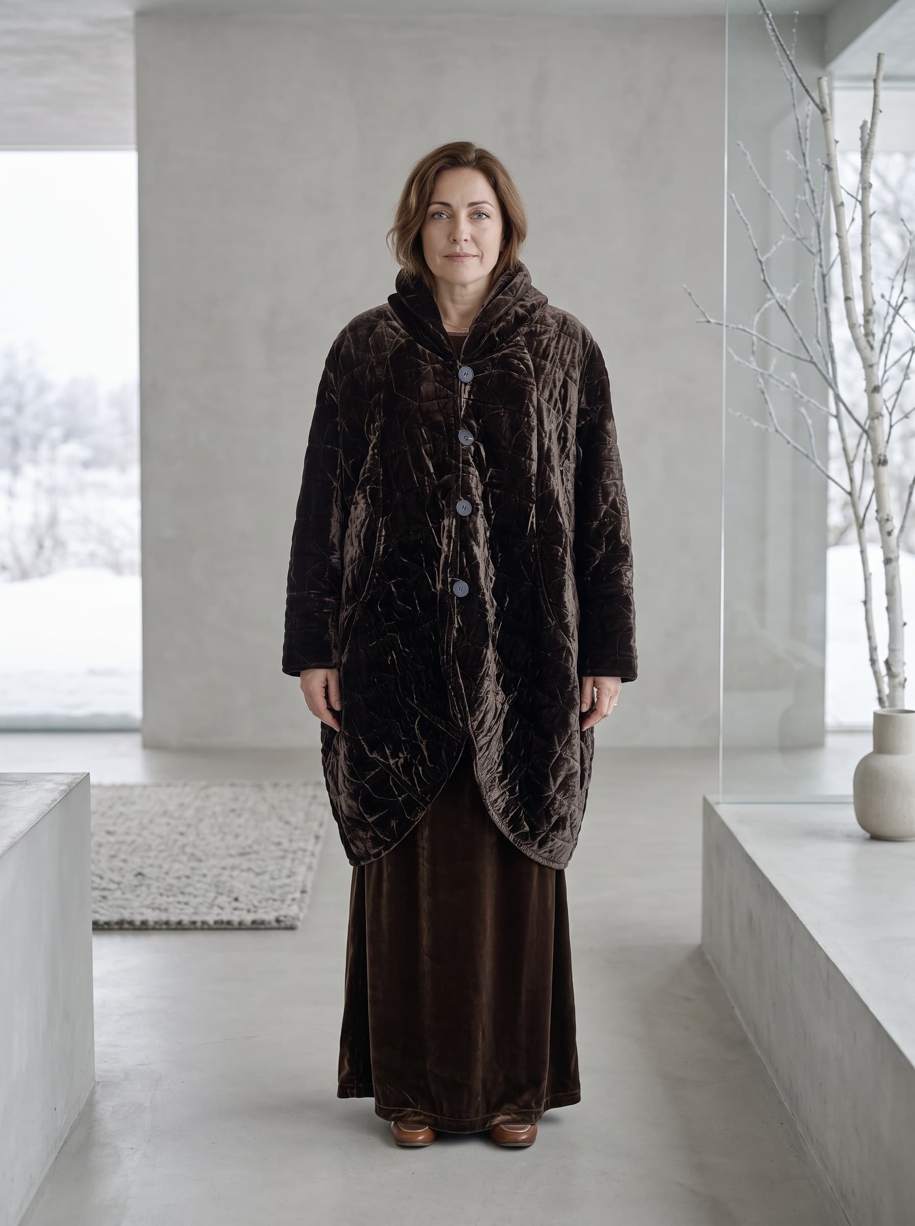 Cappotto Velluto Marrone — immagine 3