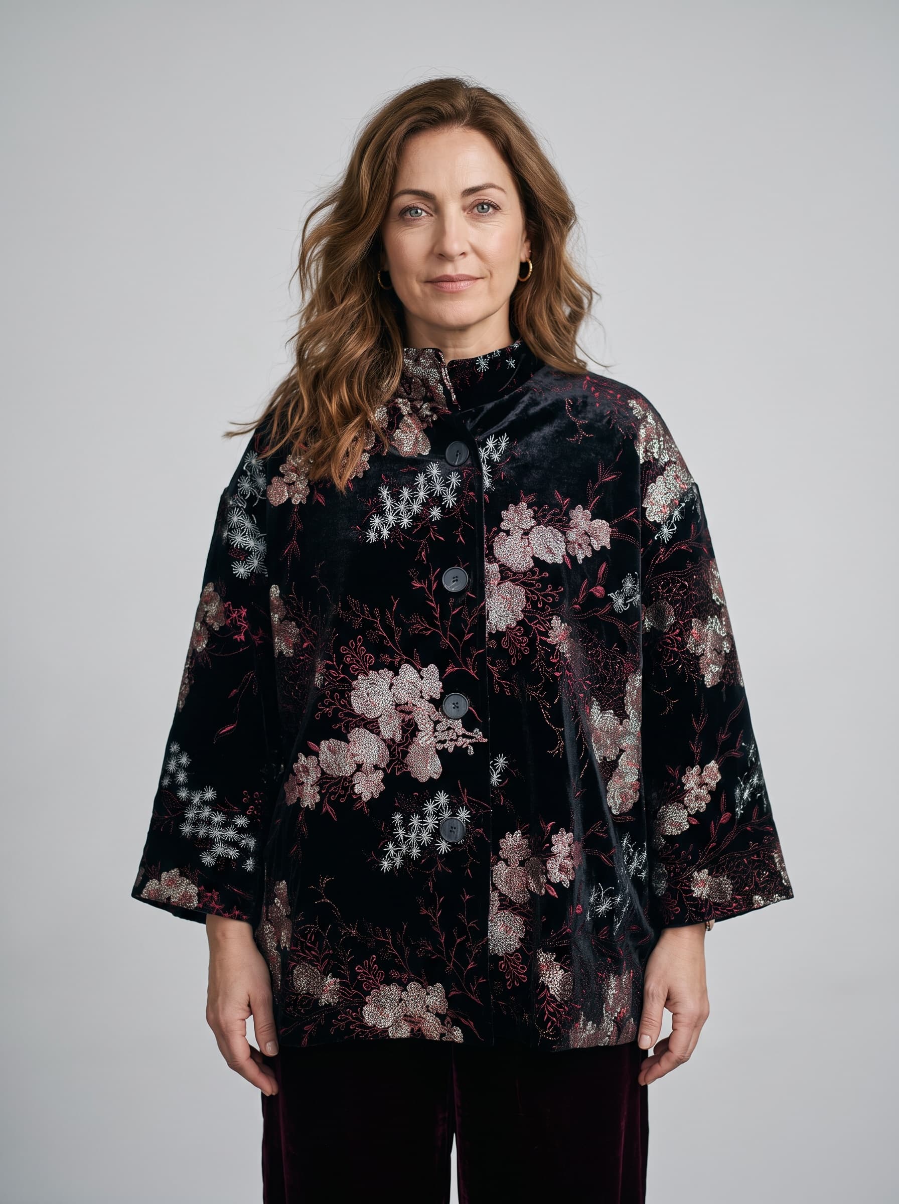 Cappotto in Velluto Ricamato — immagine 1